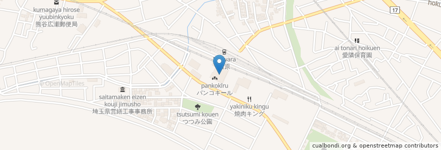 Mapa de ubicacion de Amazon Hub ロッカー - ライチョウ en ژاپن, 埼玉県, 熊谷市.