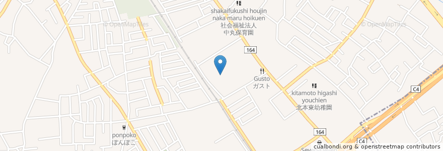 Mapa de ubicacion de Amazon Hub ロッカー - シジュウカラ en ژاپن, 埼玉県, 北本市.