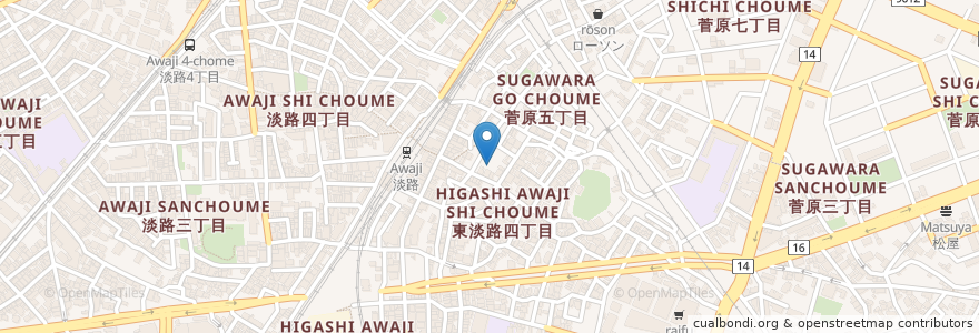 Mapa de ubicacion de なかじま泌尿器内科 en 일본, 오사카부, 오사카, 東淀川区.