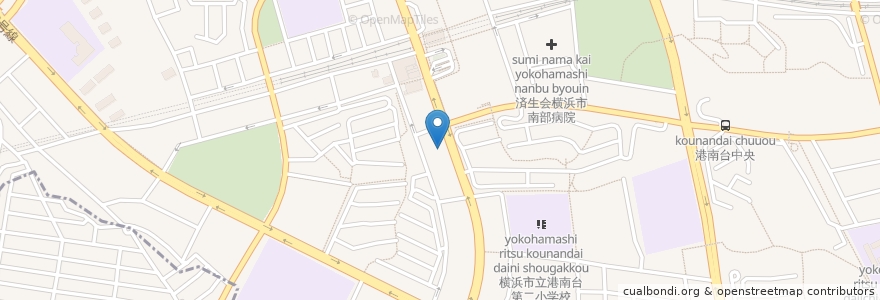 Mapa de ubicacion de 東京スター銀行 en 日本, 神奈川県, 横浜市, 港南区.