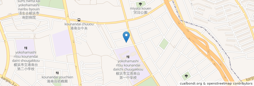 Mapa de ubicacion de フローレンスケア en Japonya, 神奈川県, 横浜市, 港南区.
