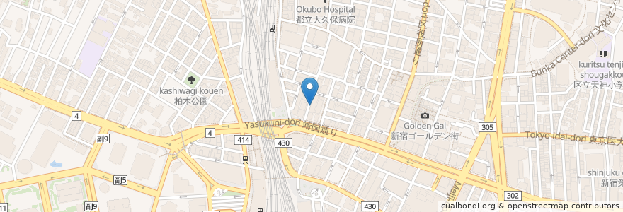 Mapa de ubicacion de 東京豚骨拉麺ばんから 新宿歌舞伎町店 en Japonya, 東京都, 新宿区.