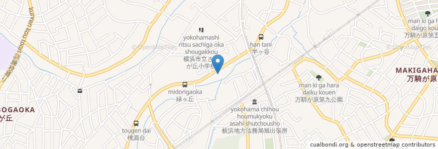 Mapa de ubicacion de 山田犬猫病院 en اليابان, كاناغاوا, 横浜市, 旭区.