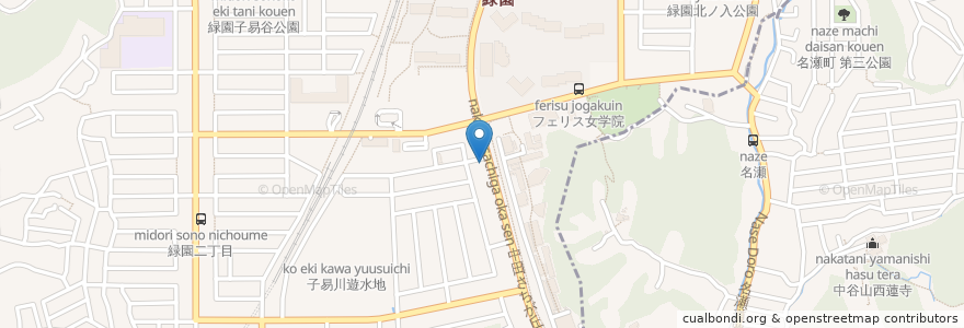 Mapa de ubicacion de 緑園こころのクリニック en 日本, 神奈川県, 横浜市, 泉区.