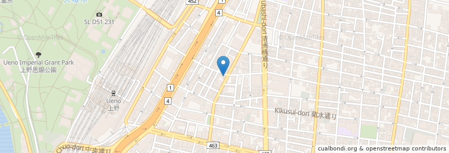 Mapa de ubicacion de TrueWin en 日本, 東京都, 台東区.