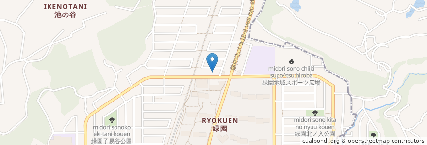 Mapa de ubicacion de 緑園皮膚科クリニック en Japón, Prefectura De Kanagawa, Yokohama, 泉区.