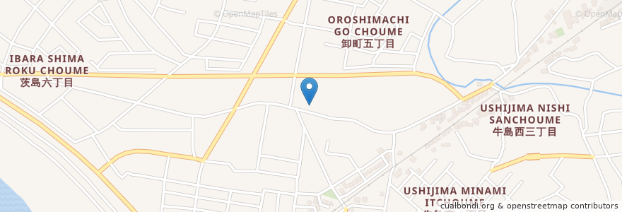 Mapa de ubicacion de 龍神社 en 日本, 秋田県, 秋田市.