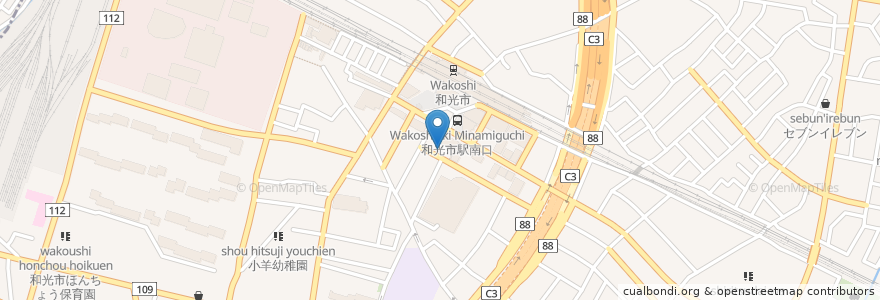 Mapa de ubicacion de リゾン和光No.5駐車場 en Japonya, 埼玉県, 和光市.