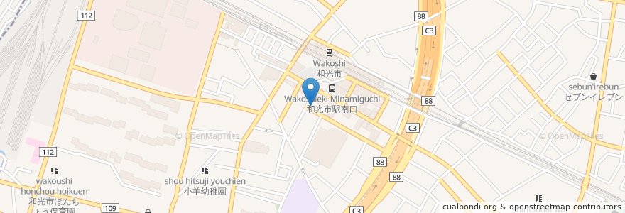 Mapa de ubicacion de さと薬局 en Japan, Präfektur Saitama, 和光市.