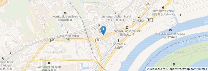 Mapa de ubicacion de Restlounge.Hiro en Japonya, 京都府, 乙訓郡, 大山崎町.