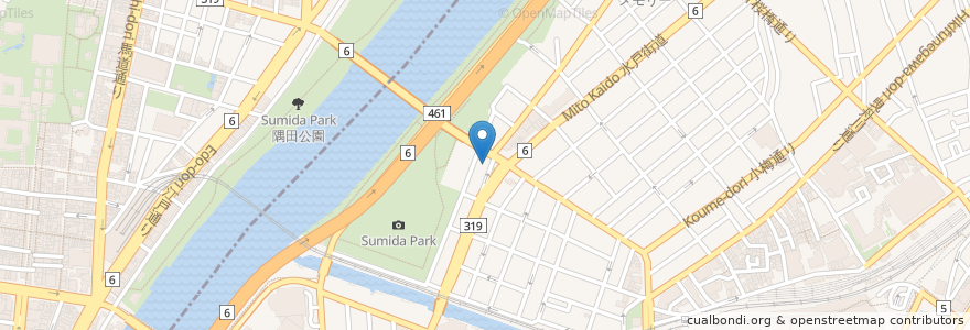 Mapa de ubicacion de 上竹歯科医院 en Япония, Токио, Сумида.