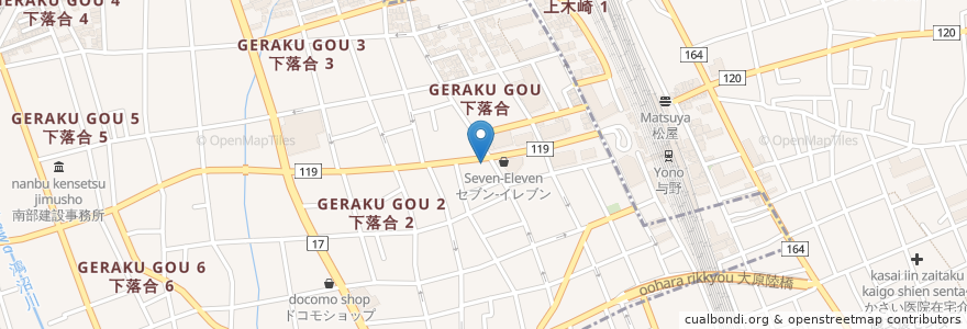 Mapa de ubicacion de 中國料理禰禰 en 日本, 埼玉县, 埼玉市, 浦和区.