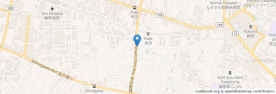 Mapa de ubicacion de たかつ en Japón, Tokio, Chofu.