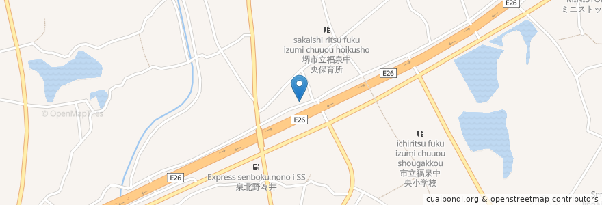 Mapa de ubicacion de 野々井北組地蔵尊 en 日本, 大阪府, 堺市, 南区.