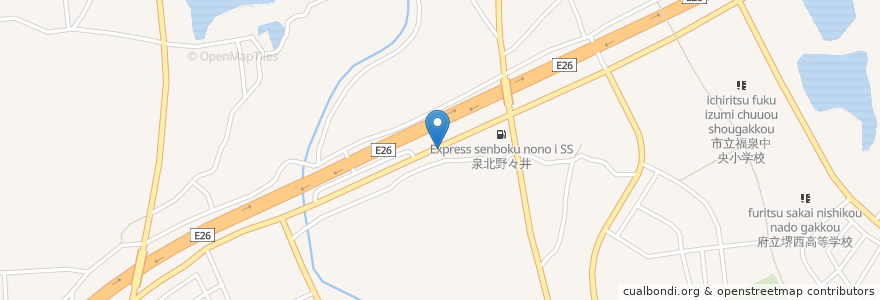 Mapa de ubicacion de ほど酔ぃ en 日本, 大阪府, 堺市, 南区.