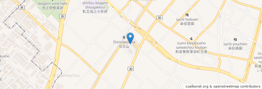 Mapa de ubicacion de 寿珈琲 en 日本, 大阪府, 和泉市.