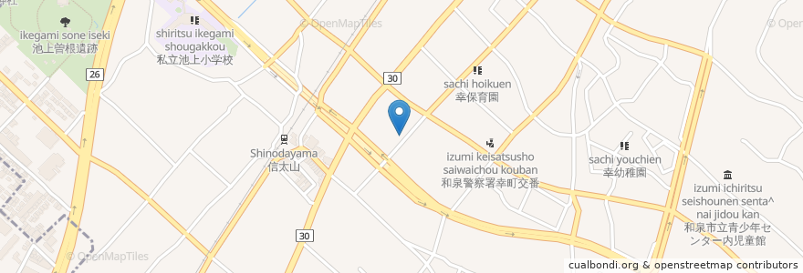 Mapa de ubicacion de ほのぼのキッチン en 日本, 大阪府, 和泉市.