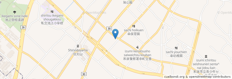 Mapa de ubicacion de お好み焼 とんとん en 日本, 大阪府, 和泉市.