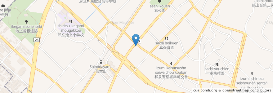 Mapa de ubicacion de レストラン ツジタ en Japan, Präfektur Osaka, 和泉市.
