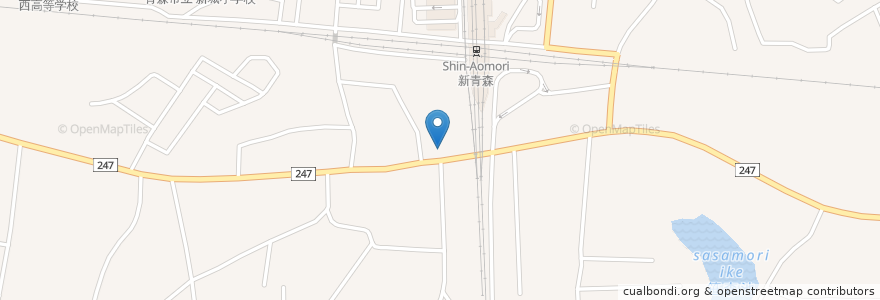 Mapa de ubicacion de コスモス食堂 en 日本, 青森県, 青森市.