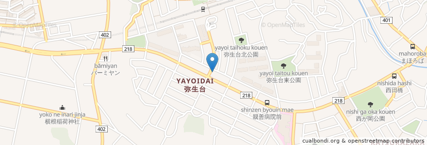Mapa de ubicacion de 珈琲園 en Japan, Kanagawa Prefecture, Yokohama, Izumi Ward.