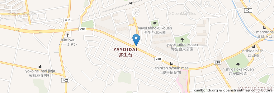 Mapa de ubicacion de 横浜ラーメン 弐七家 en 일본, 가나가와현, 요코하마시, 泉区.