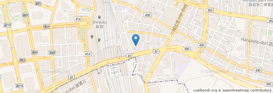 Mapa de ubicacion de PocketChange en Giappone, Tokyo, Shinjuku.