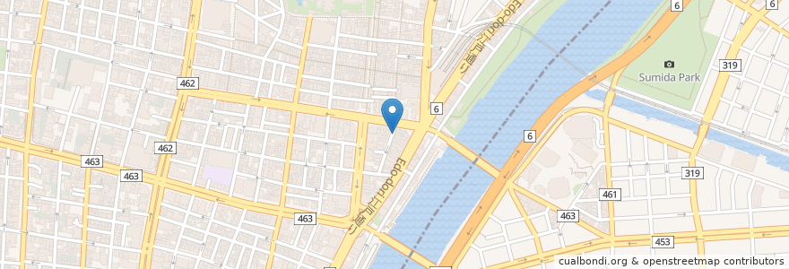 Mapa de ubicacion de Funawa en Japão, Tóquio, 台東区.
