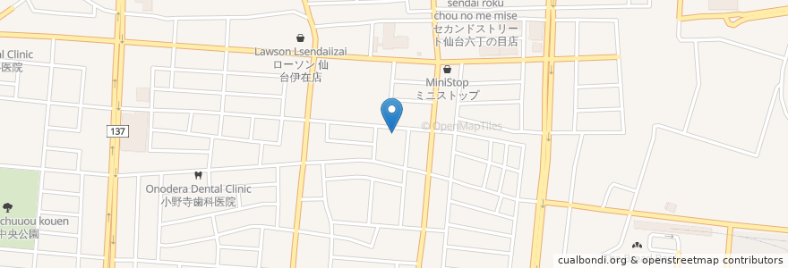 Mapa de ubicacion de あそびまショー保育園 en 日本, 宮城県, 仙台市, 若林区.
