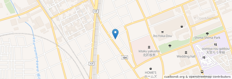 Mapa de ubicacion de セキ薬局加茂宮店 en Japão, 埼玉県, さいたま市, 北区.