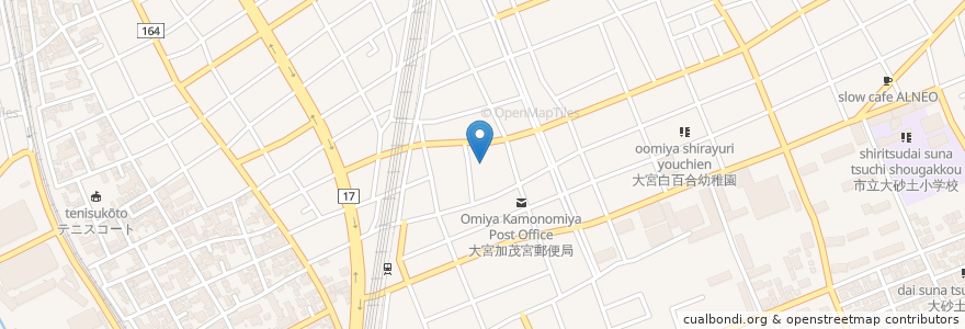 Mapa de ubicacion de まーぶる保育園 en 日本, 埼玉県, さいたま市, 北区.