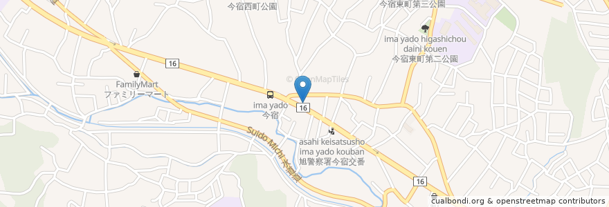 Mapa de ubicacion de KFC en 日本, 神奈川県, 横浜市, 旭区.