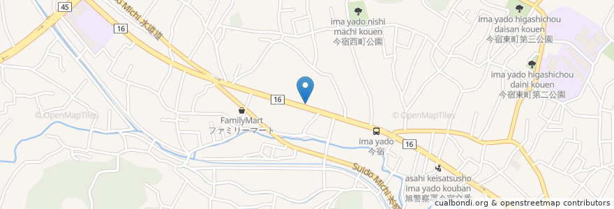 Mapa de ubicacion de 安楽亭 en 日本, 神奈川県, 横浜市, 旭区.