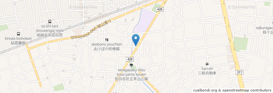 Mapa de ubicacion de ひまわりクリニック en 일본, 도쿄도, 世田谷区.