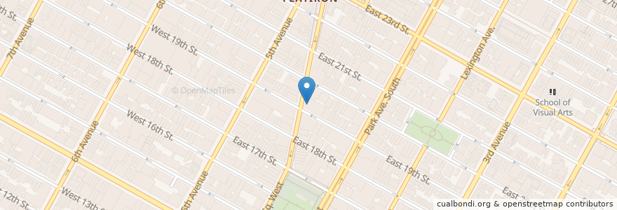 Mapa de ubicacion de AMC Loews 19th St. East 6 en الولايات المتّحدة الأمريكيّة, نيويورك, New York, New York County, Manhattan, Manhattan Community Board 5.