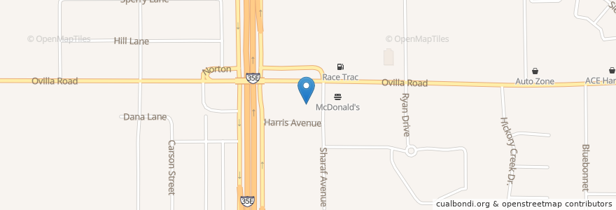 Mapa de ubicacion de CVS Pharmacy en Amerika Syarikat, Texas, Ellis County, Red Oak.