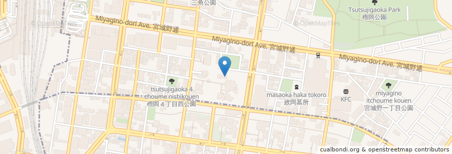 Mapa de ubicacion de 釈迦堂 en Japan, 宮城県, 仙台市, 宮城野区.