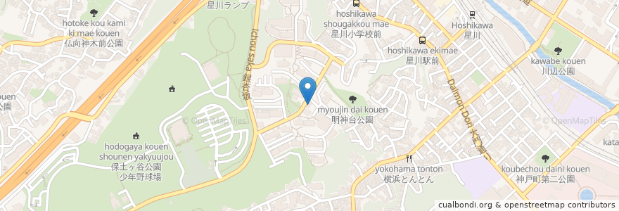 Mapa de ubicacion de 明神台クリニック en Japan, Präfektur Kanagawa, Yokohama, 保土ヶ谷区.
