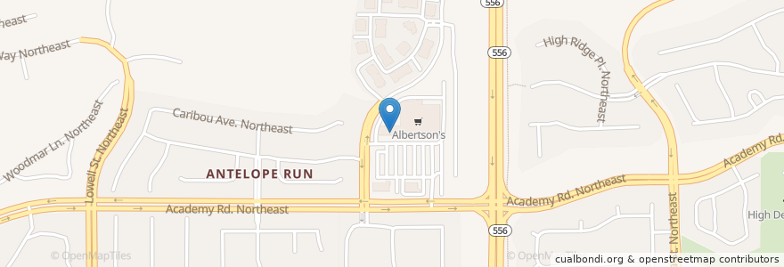Mapa de ubicacion de The UPS Store en الولايات المتّحدة الأمريكيّة, نيومكسيكو, Bernalillo County, ألباكركي.