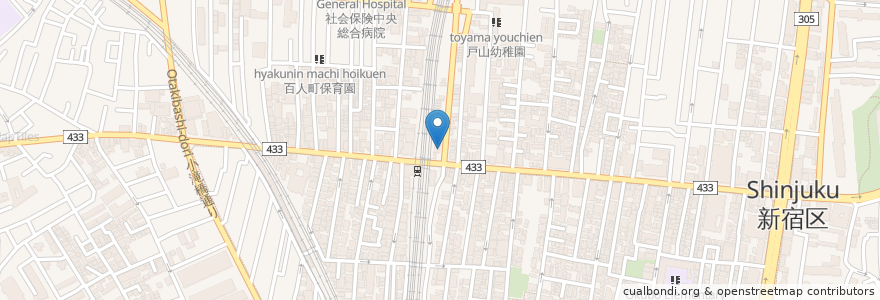 Mapa de ubicacion de Oh！キッチンN en Jepun, 東京都, 新宿区.