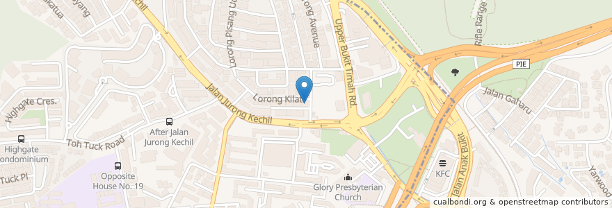 Mapa de ubicacion de Kampong Chicken House en سنغافورة, Southwest.