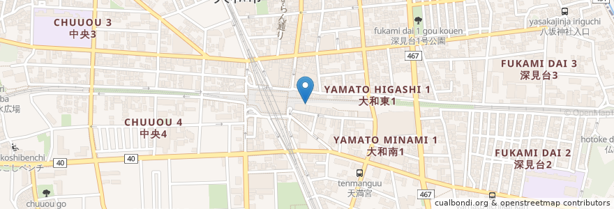 Mapa de ubicacion de 大和駅プロムナード自転車駐車場A en Japonya, 神奈川県, 大和市.