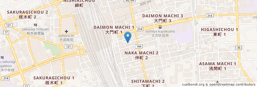 Mapa de ubicacion de メディカルスキャニング大宮 en 日本, 埼玉県, さいたま市, 大宮区.