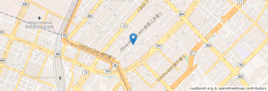 Mapa de ubicacion de チーパズカフェ en Giappone, Tokyo.