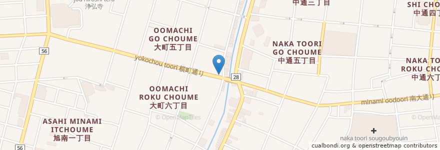 Mapa de ubicacion de インターナショナルスーパー・エンジェル en 일본, 아키타현, 秋田市.