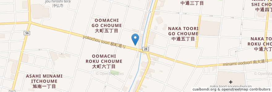 Mapa de ubicacion de バイロン en 日本, 秋田県, 秋田市.