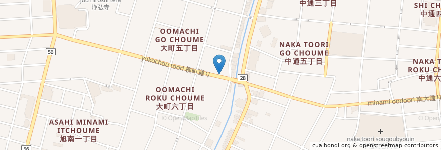 Mapa de ubicacion de cocco en 日本, 秋田県, 秋田市.
