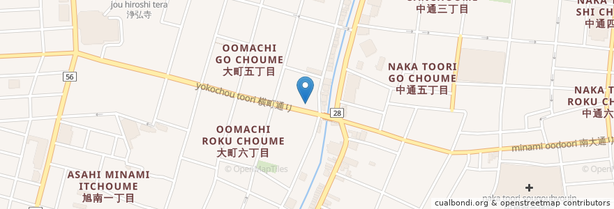 Mapa de ubicacion de にゅ〜新樹 en اليابان, أكيتا, 秋田市.