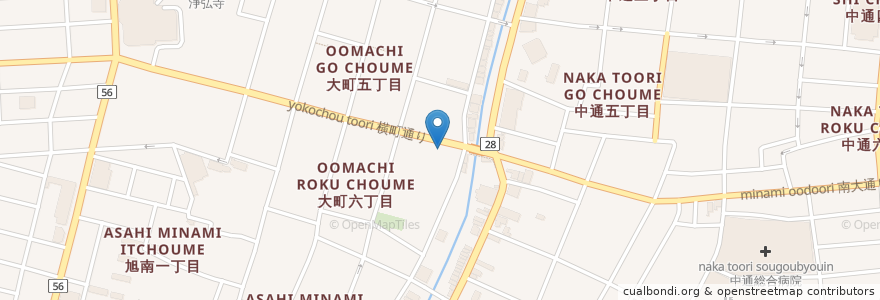 Mapa de ubicacion de スナック志乃 en Japonya, 秋田県, 秋田市.