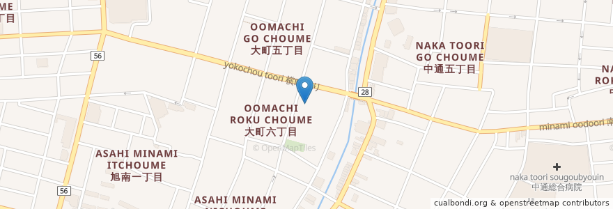 Mapa de ubicacion de 火鍋と串もの輪言 en 日本, 秋田県, 秋田市.
